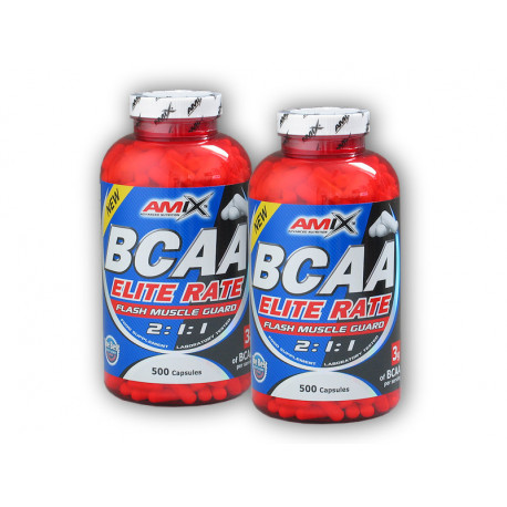 2x BCAA Elite Rate 500 kapslí