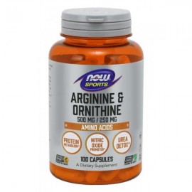 Arginín & Ornitín 500 mg / 250 mg - NOW Foods, 250cps