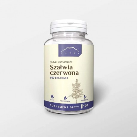 Šalvia Červenokorenná - extrakt v kapsulách 700mg 100 kapsúl - Dan Shen - Salvia miltiorrhiza