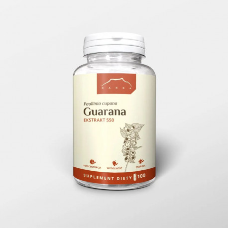 Guarana extrakt 22% - 550mg x 100 kapsúl - Paullinia cupana