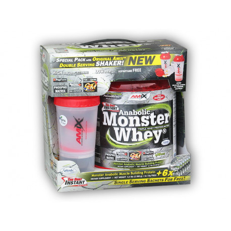 Anabolic Monster Whey 2200g + Monster Shaker - čučoriedkový kokteil