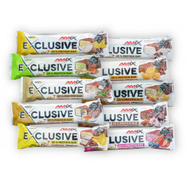 12x Exclusive Protein Bar 85g MIX - dvojitá holandská čokoládová mandľová