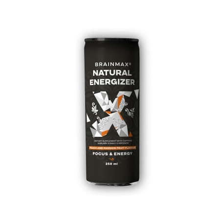 Natural Energizer, energetický drink 250ml - broskev marakuja