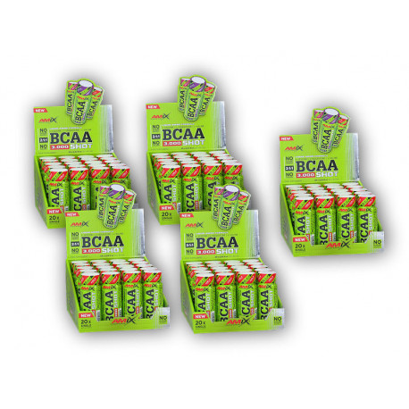 4x BCAA 3000 2:1:1 Shot 20x60ml+1xZDARMA - lesní plody