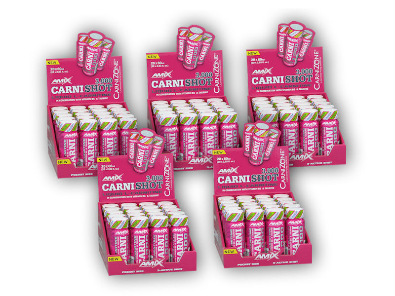 4x carnishot 3000 20x60ml + 1x zadarmo - mango